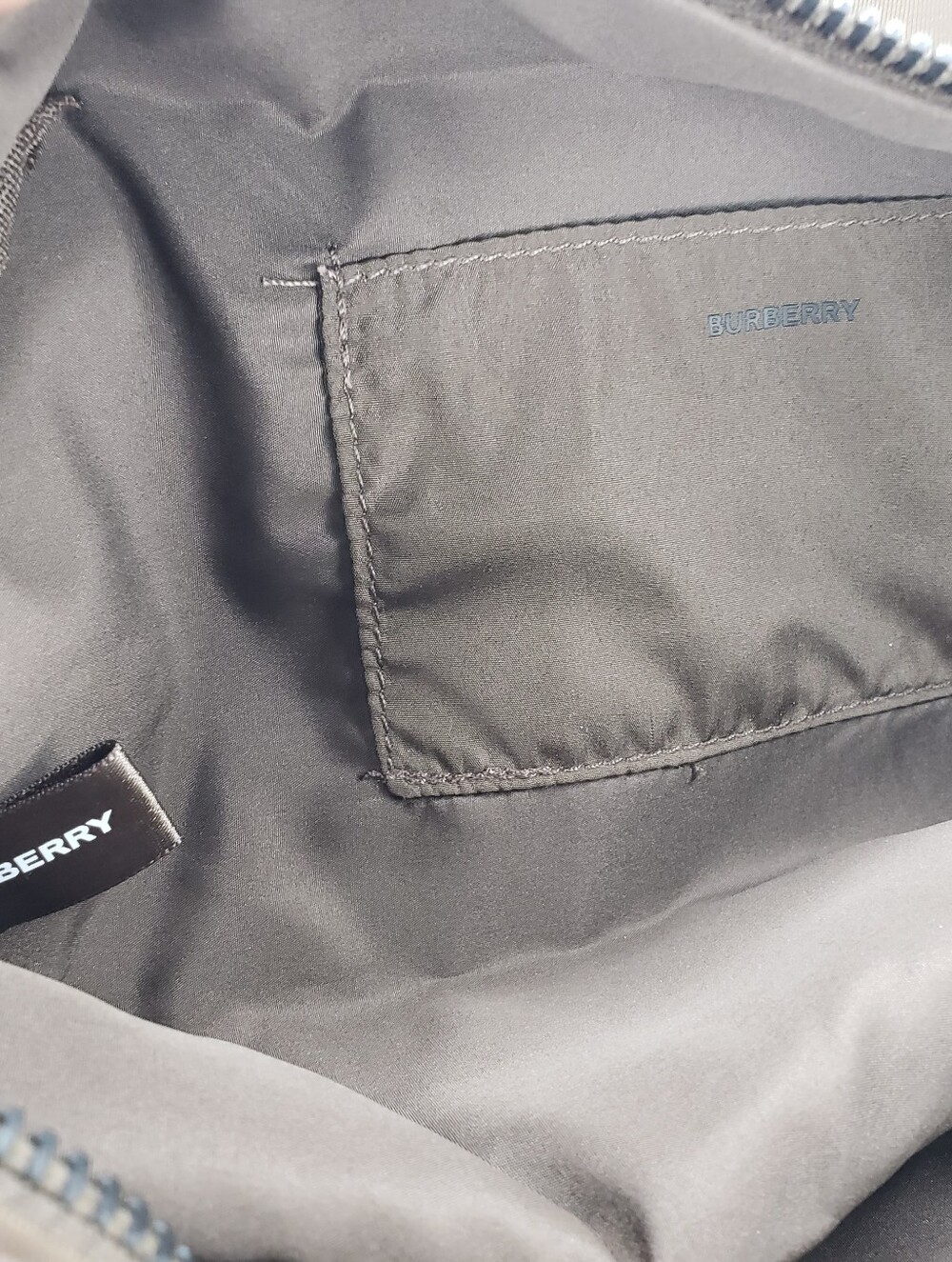 Burberry Brown Nylon Toiletry Pouch with Carry Strap - Picture 3 of 6